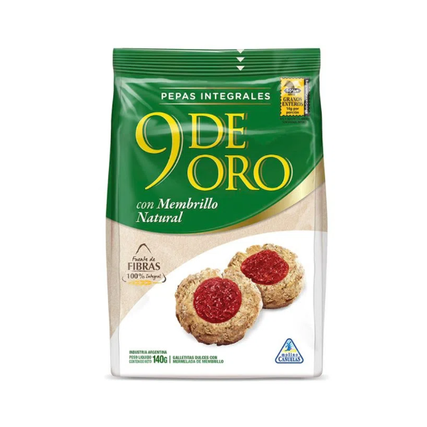 Producto - Pepas integrales con membrillo - 9 de Oro