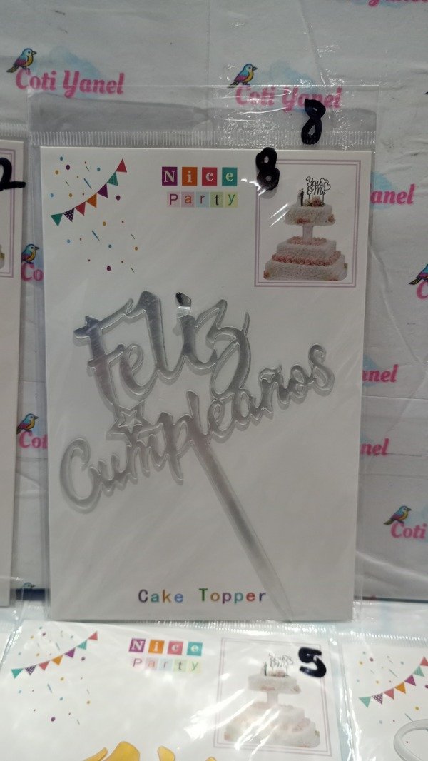 Producto - Topper "Feliz Cumpleaños" PLASTICO - 5