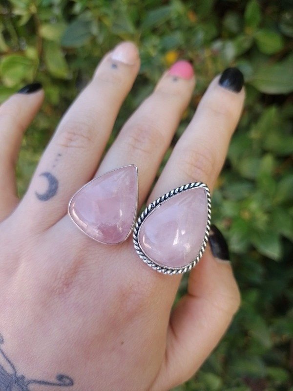 Producto - Anillo de Cuarzo Rosa regulable