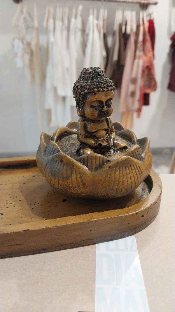 Producto - Porta sahumerio Flor bronce