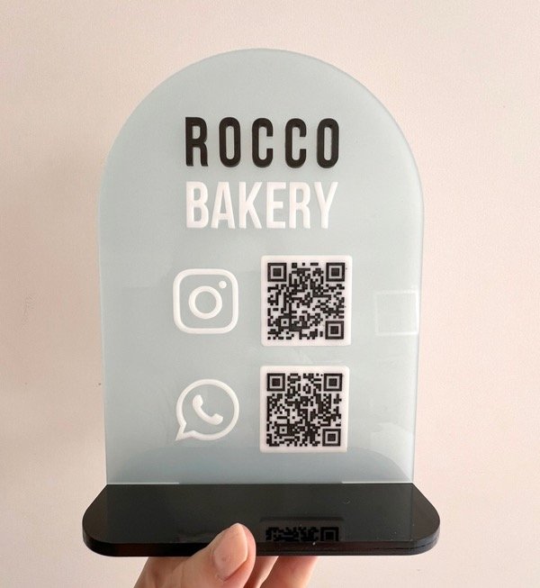 Producto - Cartel QR menú, redes sociales, wifi