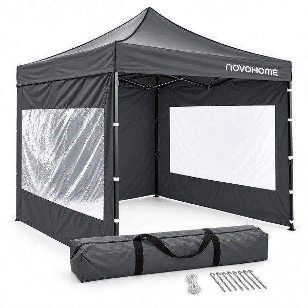 Producto - GAZEBO NOVO HOME CON PAREDES 3 X 3 - GRIS - 3