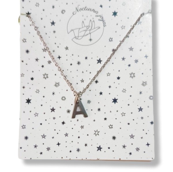 Producto - Collar con dije letra colgante A, C E F P R