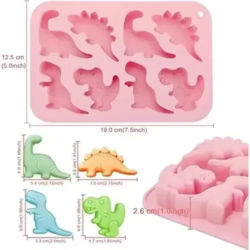Producto - Molde Silicona Dinosaurios X8 Modelos Yesitos Velas Jabones - 1