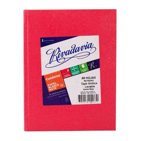 Producto - PACK X 10 CUADERNO RIVADAVIA N 1 98 HOJAS RAYADAS - 0