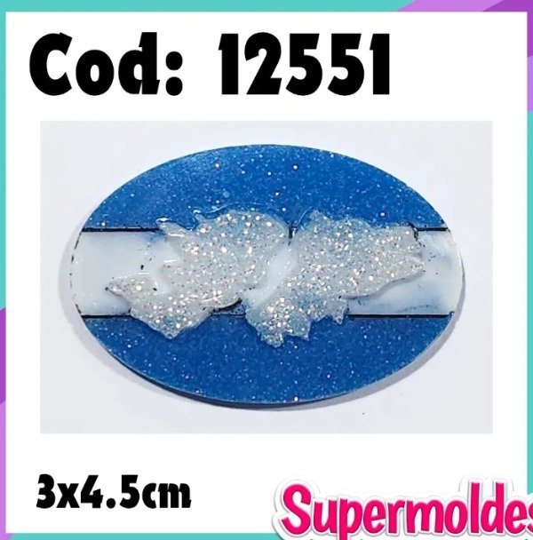 Producto - Escarapela/llavero Malvinas en relieve sobre ovalo cod 12551