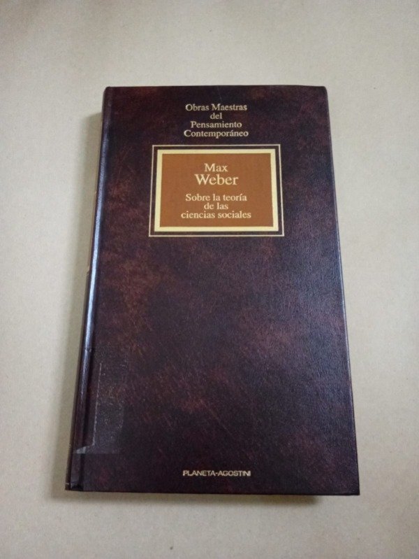 Producto - Sobre la teoría de las ciencias - Max Weber - Planeta Agostini 1994