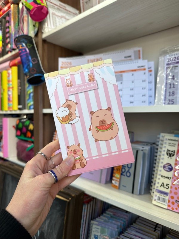 Producto - Libreta Post It CAPYBARA Rayas