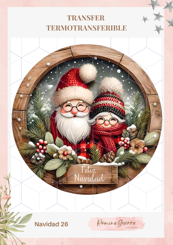 Producto - Transfer termotransferible - Navidad 26