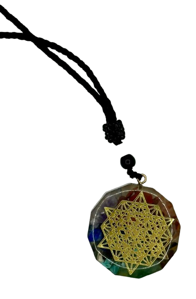 Producto - Collar Orgonito de Piedras Naturales Diseño Poligonal