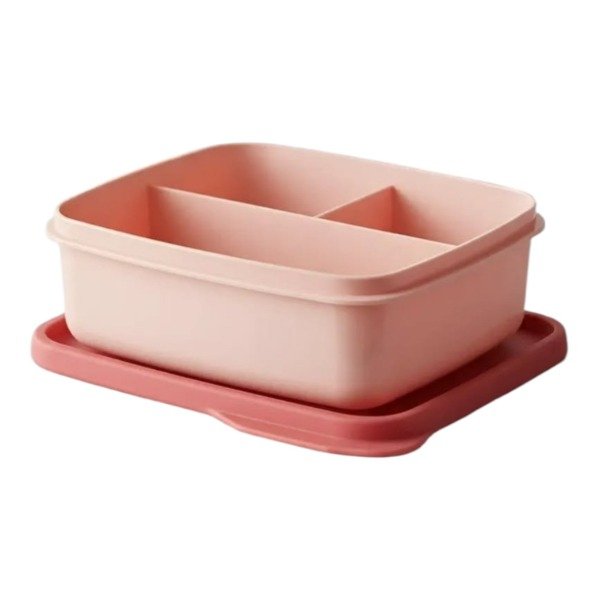 Producto - Porta vianda cuadrado Rosa y Coral Tupperware