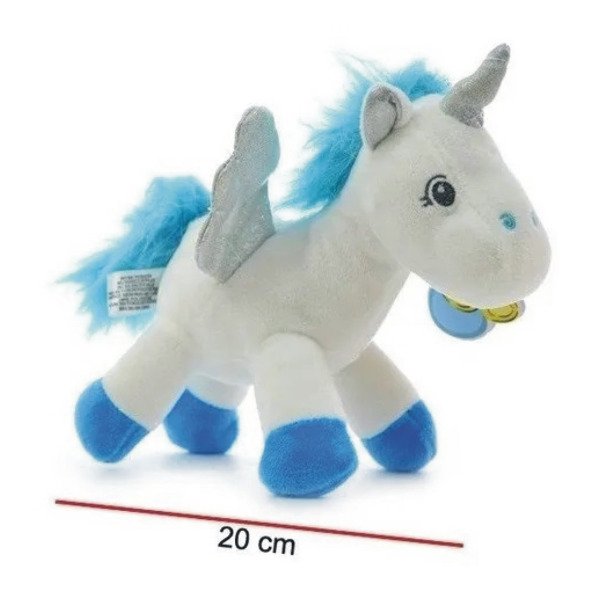 Producto - Peluche Unicornio pelo celeste