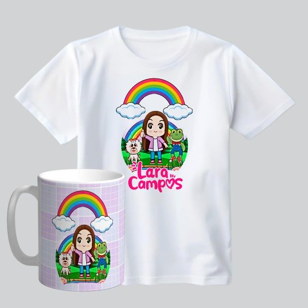 Producto - Combo de Remera con Taza Plástica: Lara Campos