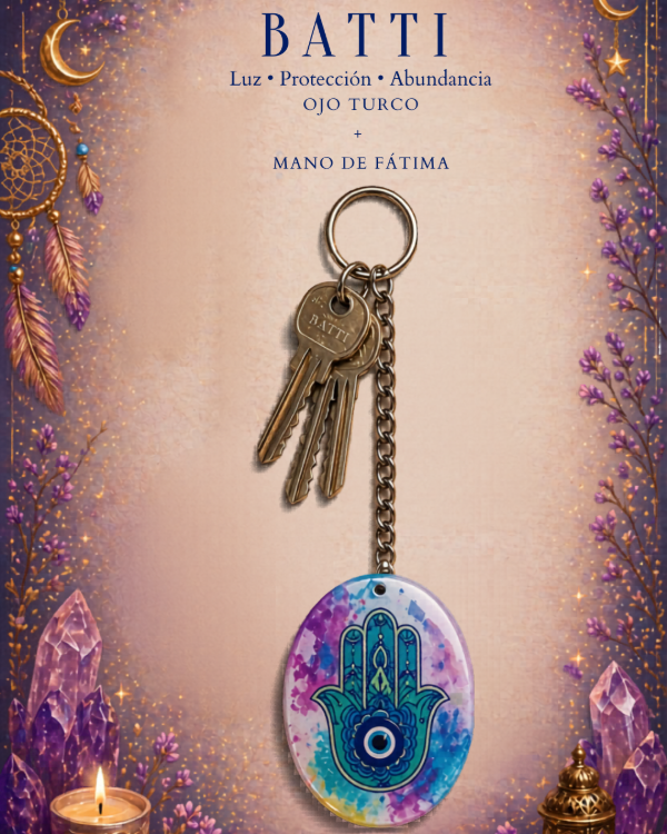 Producto - Mano de Fátima y ojo Turco colores