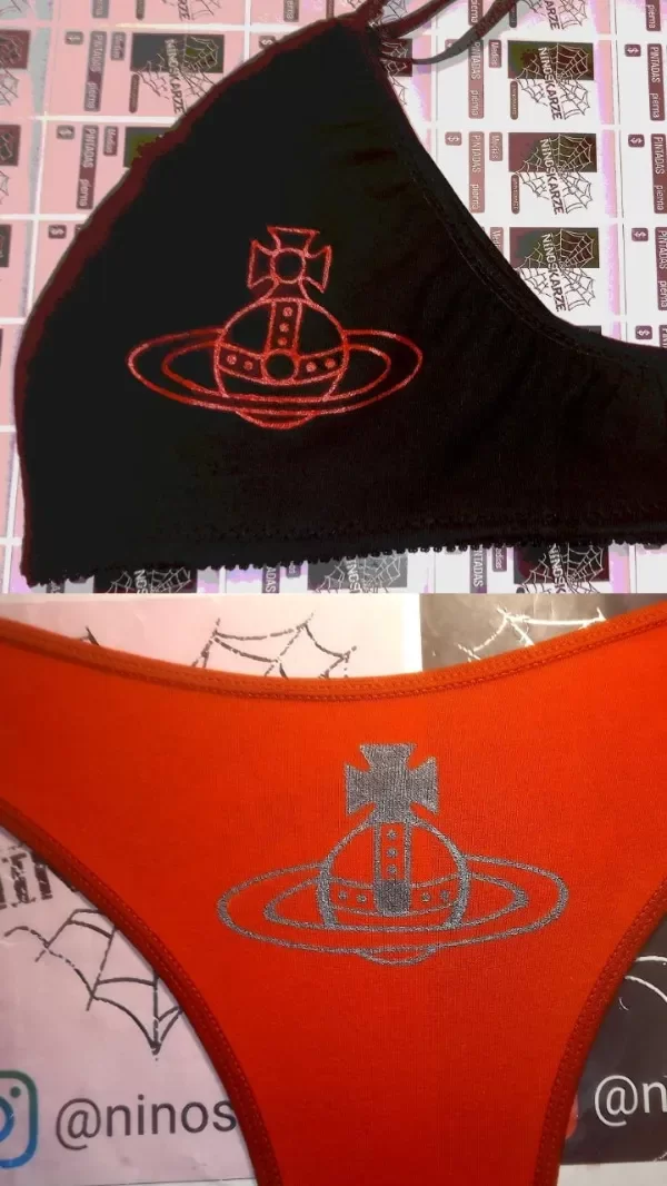 Producto - V.W. logo rojo neg NANA Talle 95  Conj Corpiño neg y cola less o tanga rojo
