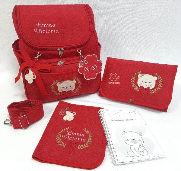 Producto - Mochila 2 en 1 + cambiador, portadocumentos y cuaderno pediátrico