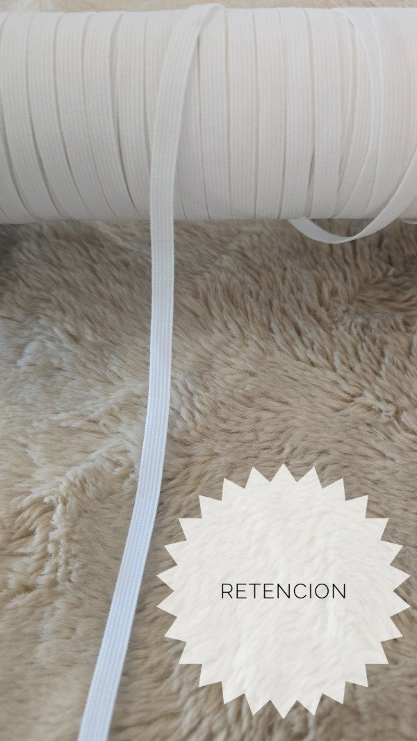 Producto - Elastico retención blanco 1 m