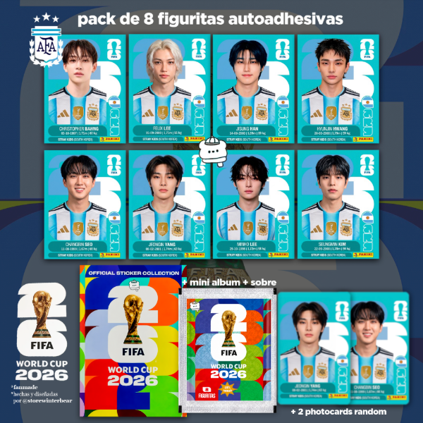Producto - pack figuritas argentina stray kids