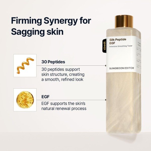 Producto - SUNGBOON EDITOR Silk Peptide EGF Smoothing Toner 300ml - 2