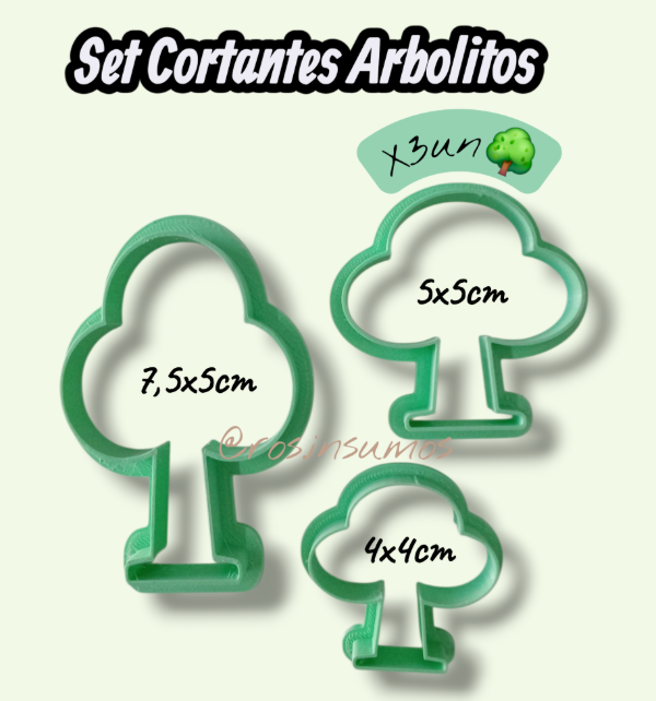 Producto - SET DE CORTANTES ARBOLITOS x3