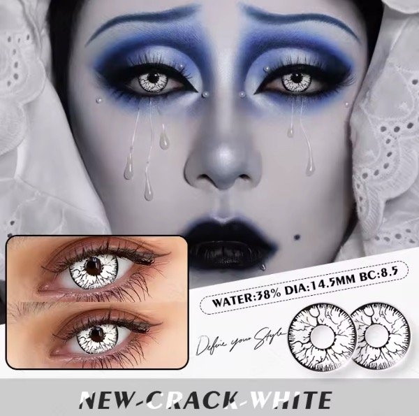 Producto - Lentes de contacto fantasía Crack white