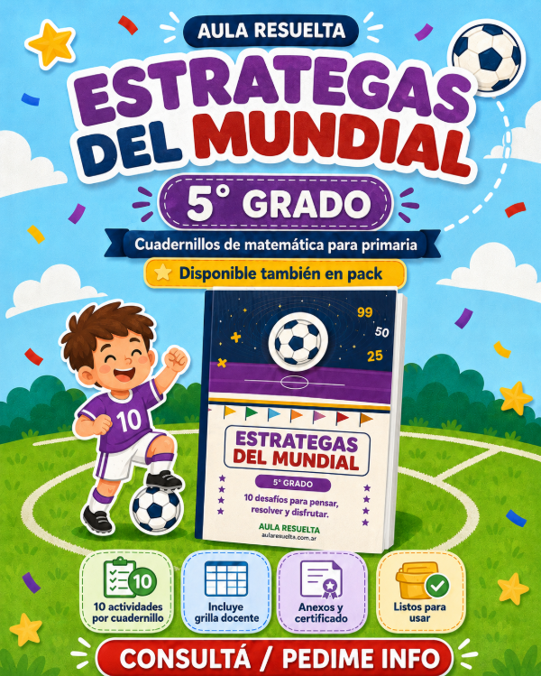 Producto - Estrategias del mundial. Matemáticas para 5to grado