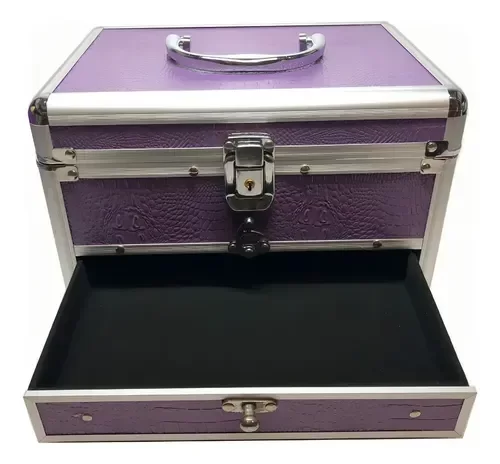 Producto - MALETIN ALUMINIO VIOLETA 2 BANDEJAS - 2