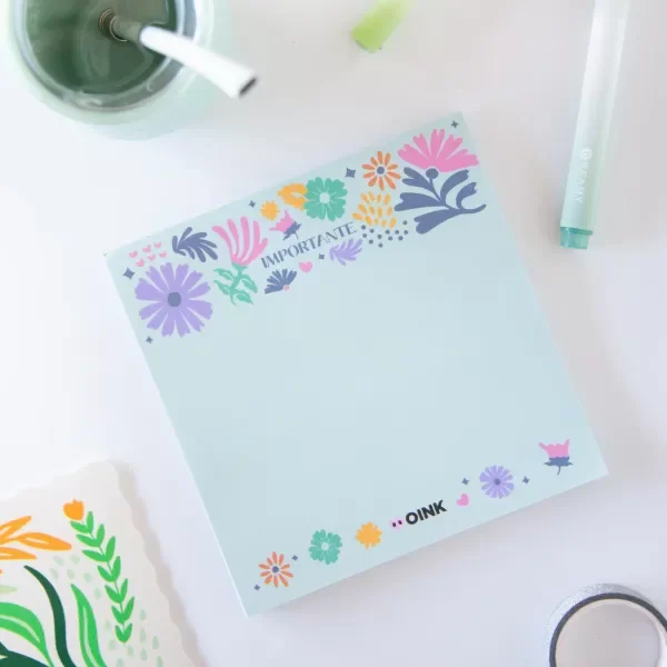 Producto - BLOCK DE NOTAS 14X14 FLORES SILVESTRES