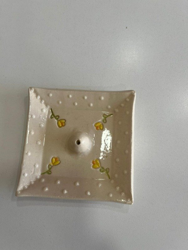 Producto - Portasahumerios Cerámica - Pistacho