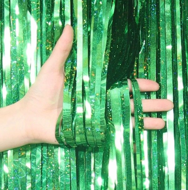 Producto - CORTINA HOLOGRAFICA VERDE