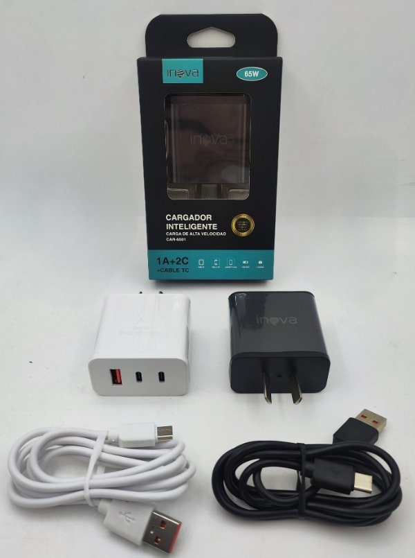 Producto - CARGADOR INTELIGENTE TIPO C 65W INOVA