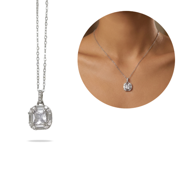 Producto - Conjunto Plata 925 Cadena y Dije estilo Art Déco