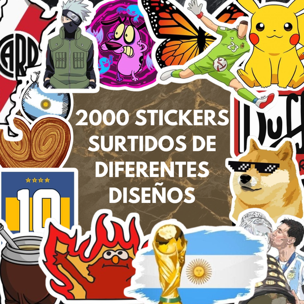 Producto - PACK DE 2000 STICKERS SURTIDOS