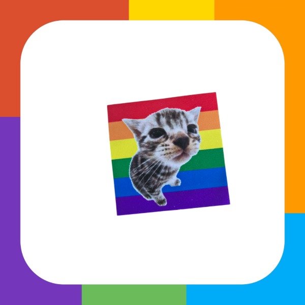 Producto - Sticker Gato meme Lgtb