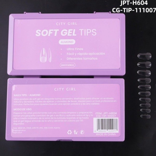 Producto - City Girl Tips Almendra Caja Lila  x600u