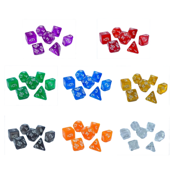 Producto - Set de Dados - Transparentes