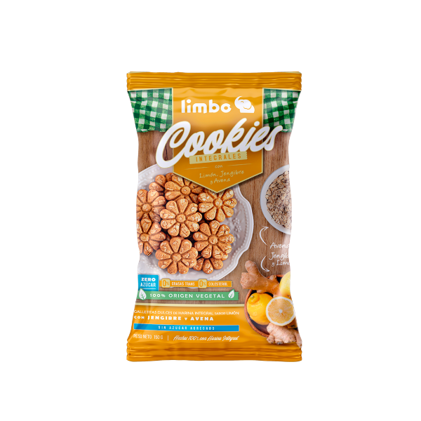 Producto - Galletitas (SIN AZÚCAR AGREGADO) Integrales sabor Limón y Jengibre limbus