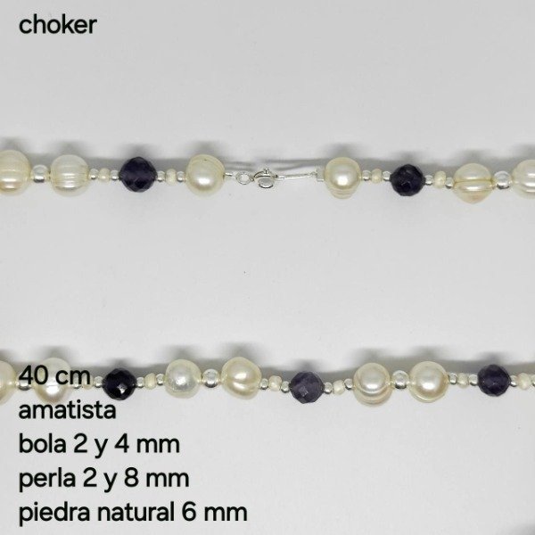 Producto - CHO #PER Chocker Perla y Amatista