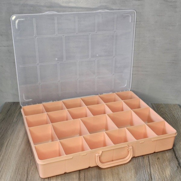 Producto - Organizador salmon pastel 23 diviciones