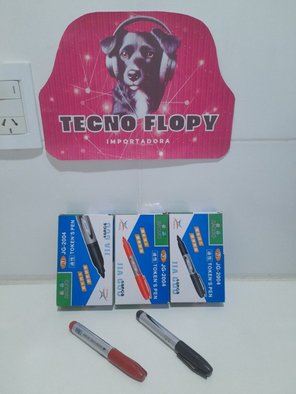 Producto - Fibron permanente x10 negro rojo