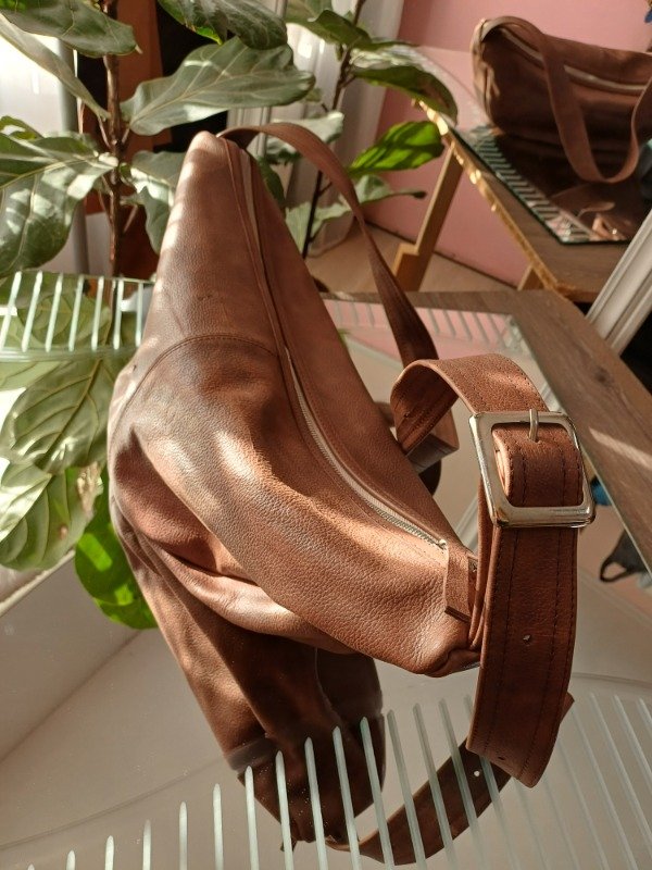 Producto - Bolso Lhasa small CUERO CHOCOLATE GASPEADO