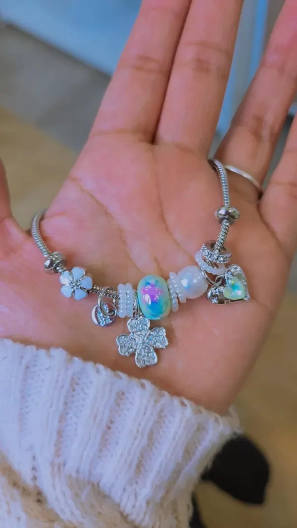 Producto - Pulsera estilo pandora verde agua AQ