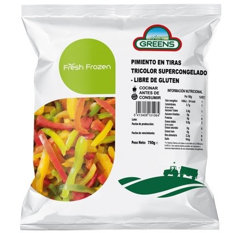 Producto - Morrón Tricolor en Julianas x 1 Kg