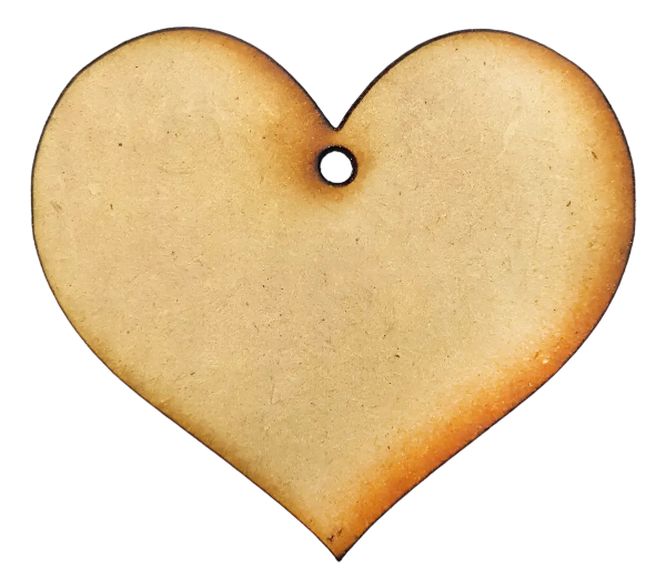 Producto - Dije O Llavero En Mdf Forma Corazon De 5cm C/ Agujerito X10 unidades