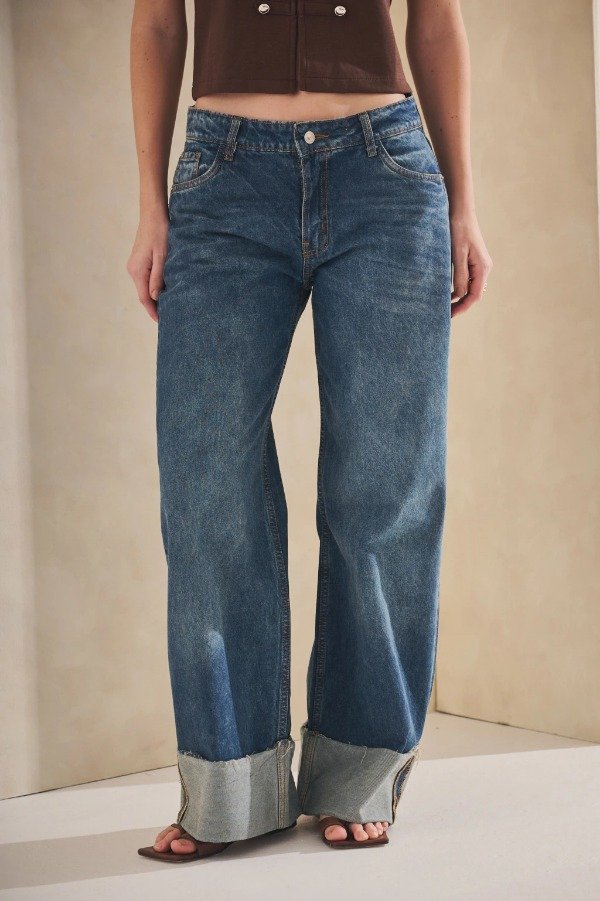 Producto - JEAN WIDE BROOKLIN AZUL CON BOTAMANGA - 1