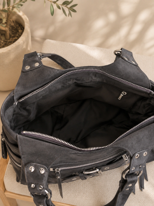 Producto - Cartera Florian cuero P.U Negra - 3