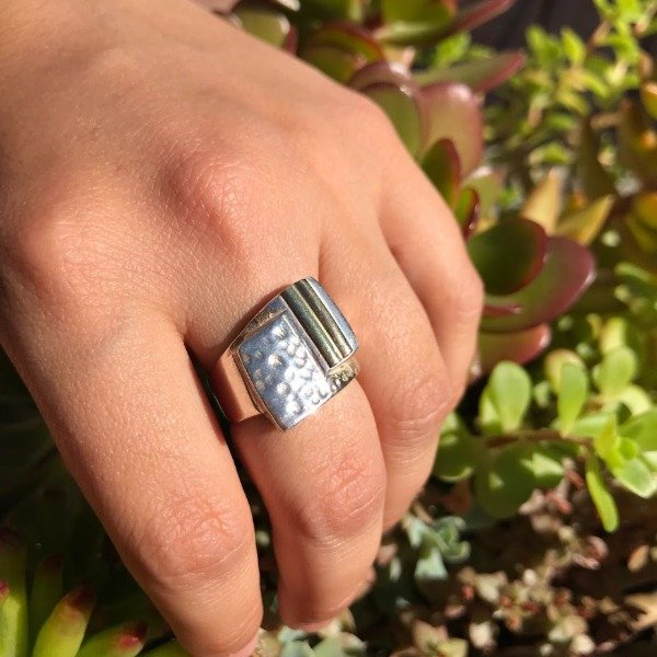 Producto - Anillo Entrecruzado Plata Y Oro