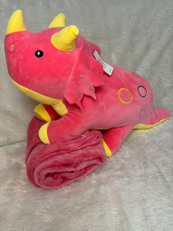 Producto - Peluche dinosaurio triceratops rosa 3 en 1
