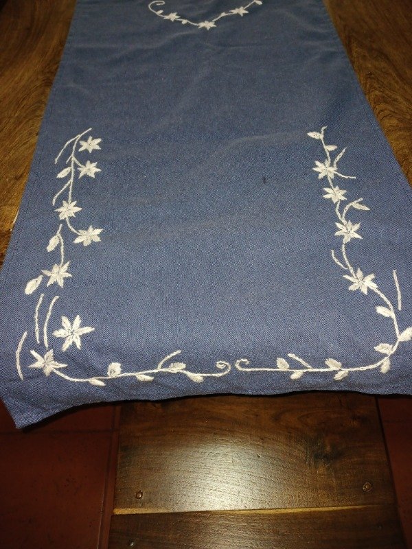 Producto - Camino de mesa  -Azul Botánico - 2