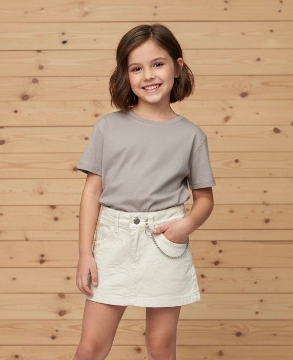 Producto - Short pollera manteca